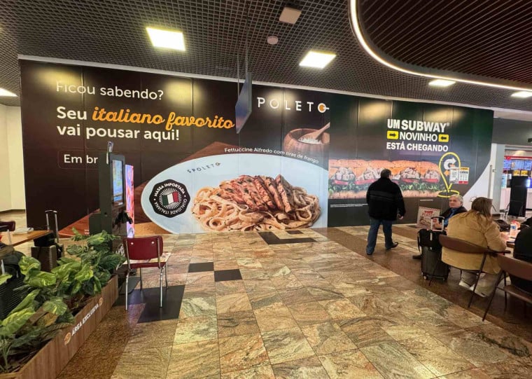 Minuto Varejo Aeroporto Internacional Salgado Filho - Porto Alegre - novas operações praça de alimentação - Spoleto divide espaço com Subway
