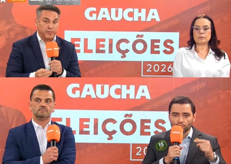 O debate organizado pela Rádio Gaúcha reuniu os quatro principais candidatos ao governo do Rio Grande do Sul