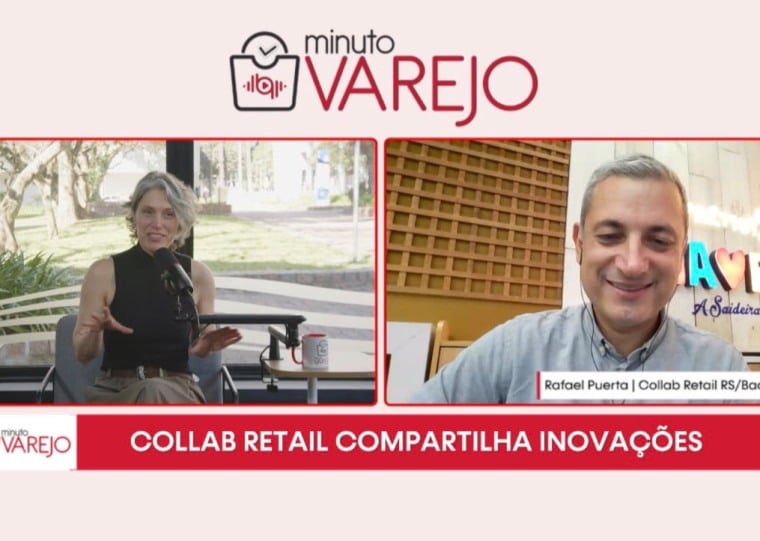 Minuto Varejo - Programa sem,ana - no ar - Patrícia Comunello com Rafael Puerta - Collab Retail RS - Bacio di Latte