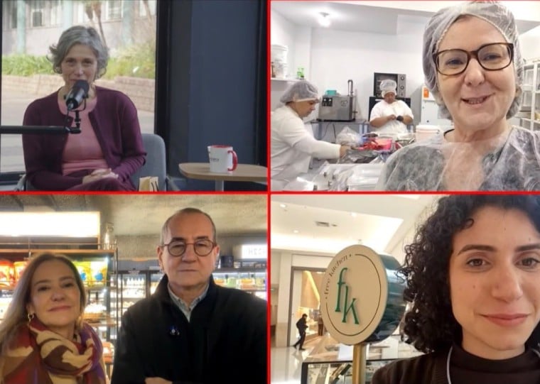 Tatiana e Raul, e Rosane e a filha entraram, por vídeo, das operações