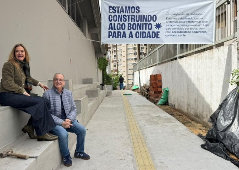 Tati e Raul, fundadores do Sabor de Luna, transformam corredor ao lado da loja na Carlos Trein