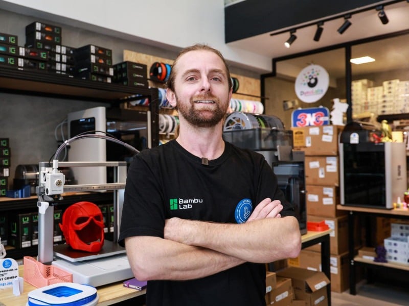 Felipe Nassif &eacute; s&oacute;cio da 3Deras,. marca que surgiu em Florian&oacute;polis e chegou recentemente a Porto Alegre, com o objetivo de fomentar o mercado de impress&otilde;es 3D no RS<br />Foto: Artur Koch/JC