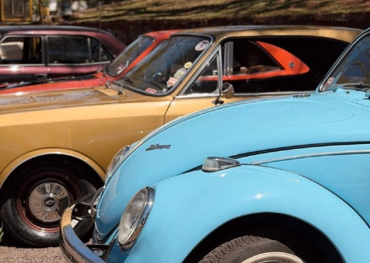 Evento tem entrda gratuita para visitantes e, além de exposição de veículos, conta com passeio de mini fusca