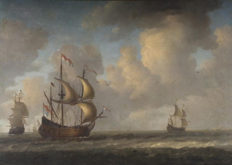 Tela de Jeronimus Van Diest de 1673 (foto) é um dos destaques da exposição gratuita 'Entre Portos/Tussenhavens'