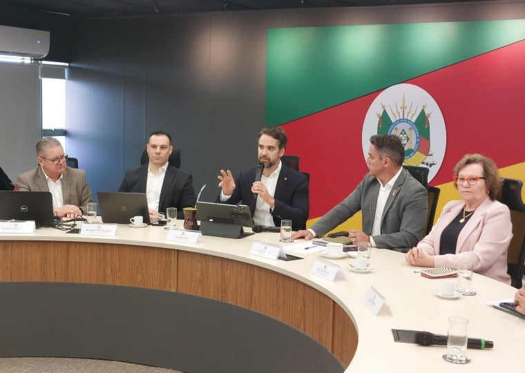 Leite apresentou ao governador eleito Luciano Zucco (PL) o projeto de criação da autarquia para gestão das águas no Rio Grande do Sul