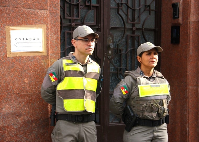 Planejamento prevê a presença de policiais em pontos-base nos locais de votação e nas imediações