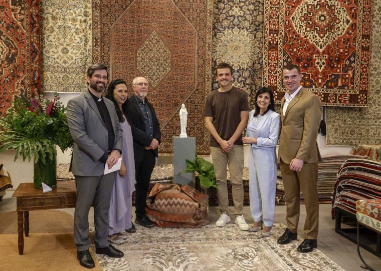 Padre Lucas Matheus Mendes, Lenira Fleck, Hugo Fleck, Pedro Valério, Valéria Leopoldino e Davi dos Anjos 