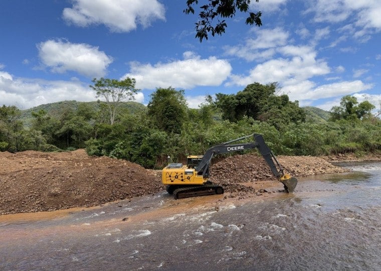 Em Santa Maria, por exemplo, os serviços são realizados em três trechos do Arroio Grande

