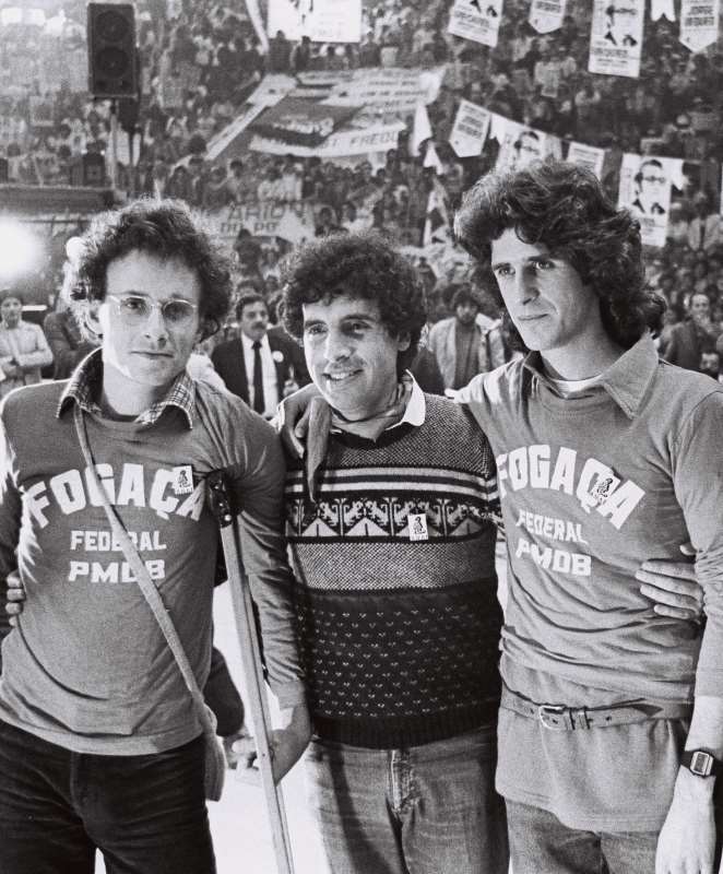 Com José Fogaça (c), parceiro de composição