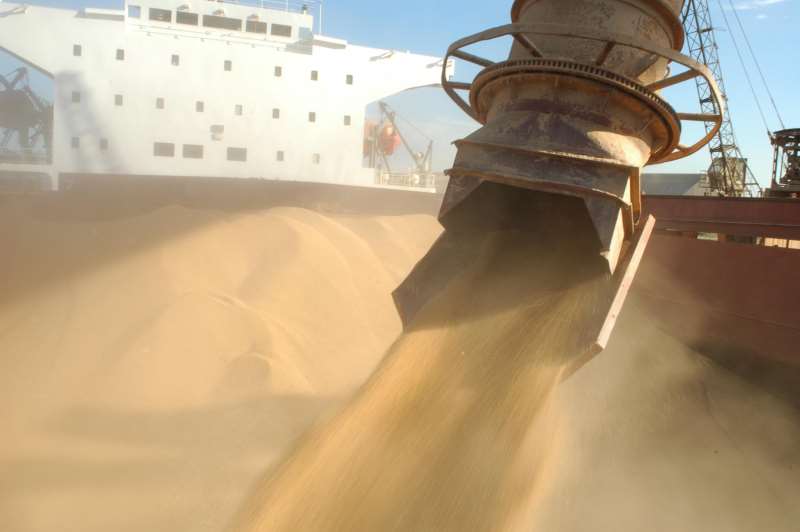 Embarques do complexo soja no Rio Grande do Sul totalizaram US$ 546,8 milhões no mês passado