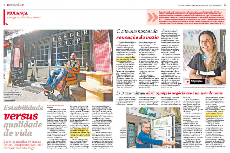 P&aacute;gina central da edi&ccedil;&atilde;o n&ordm; 48 do Gera&ccedil;&atilde;oE Foto: Gera&ccedil;&atilde;oE