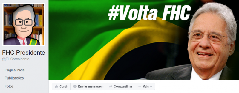 Movimento já criou página e perfil no Facebook com a campanha Volta FHC