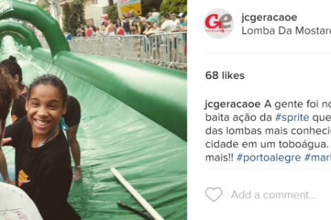 Mauro Schneider participa do tobo�gua patrocinado pela Sprite