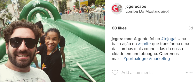 Mauro Schneider participa do tobo&aacute;gua patrocinado pela Sprite Foto: MAURO SCHNEIDER/Especial/JC