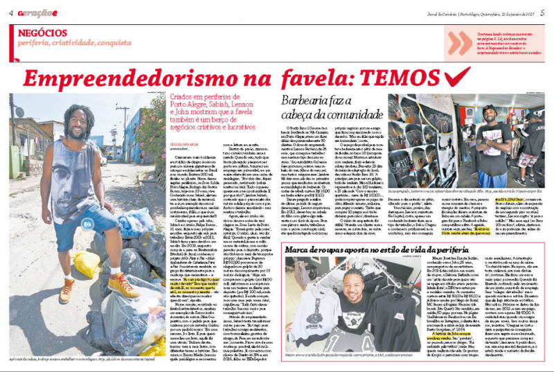 P&aacute;ginas 3 e 4 do caderno Gera&ccedil;&atilde;oE de 12 de janeiro de 2016 Foto: 