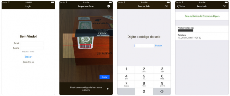 Aplicativo verifica validade do produto através de fotografia ou pela digitação do código do selo