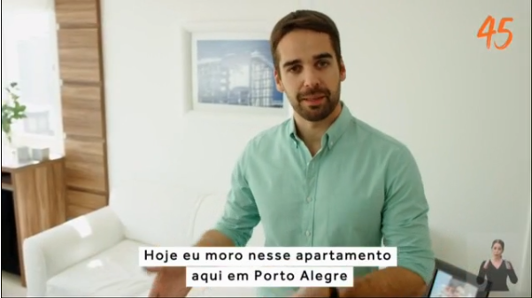 Eduardo Leite, do PSDB, abriu sua casa aos telespectadores, no primeiro programa eleitoral na TV