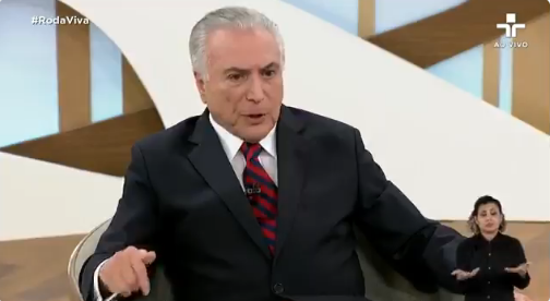 Temer ainda reiterou que não participou da articulação do impeachment de Dilma, em 2016