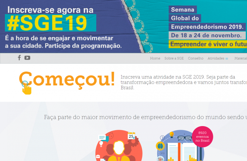 Cadastro de atividades e a programação de cada estado do Brasil podem ser conferidas no site