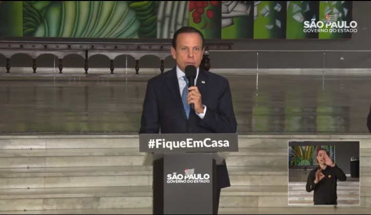 Anúncio foi feito pelo governador João Doria, nesta manhã