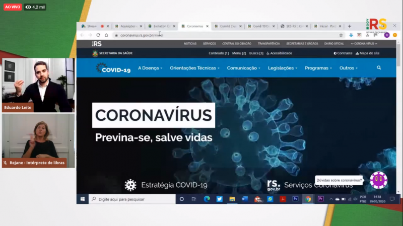 Para governador, portal dá mais transparência aos dados de enfrentamento ao coronavírus