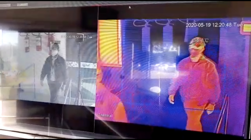 Em algumas unidades há câmeras que detectam temperatura corporal de funcionários