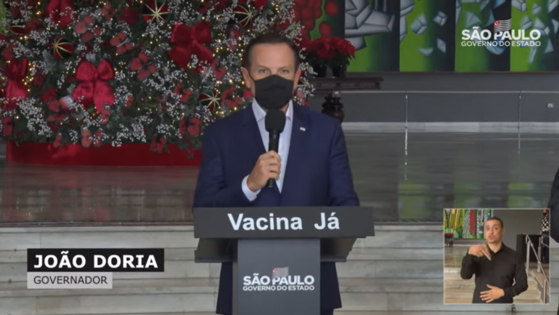 Governador de São Paulo concedeu coletiva de imprensa nesta segunda-feira