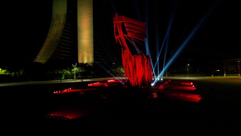 Monumento aos Açorianos foi um dos pontos da capital gaúcha preparados para ocasião