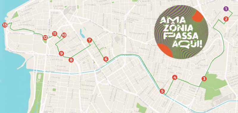 Mapa da Campanha Amazônia Passa Aqui em Porto Alegre