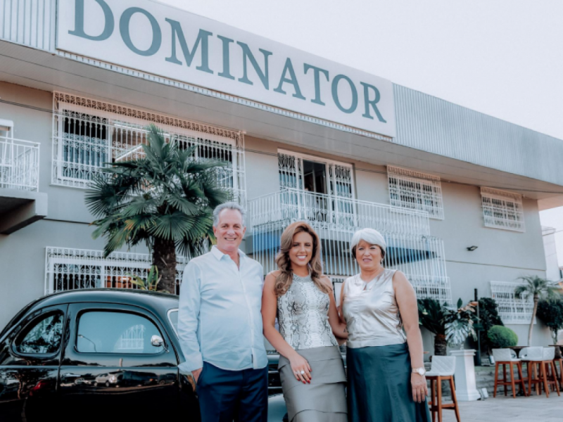 Luiz Dal Pizzol, Rittiele Dal Pizzol e Jandyra Dal Pizzol, fundadores da Dominator Brand Foto: DOMINATOR BRAND/REPRODU&Ccedil;&Atilde;O