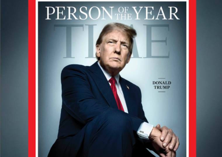 Esta é a segunda vez que Trump é reconhecido como a personalidade do ano pela Time