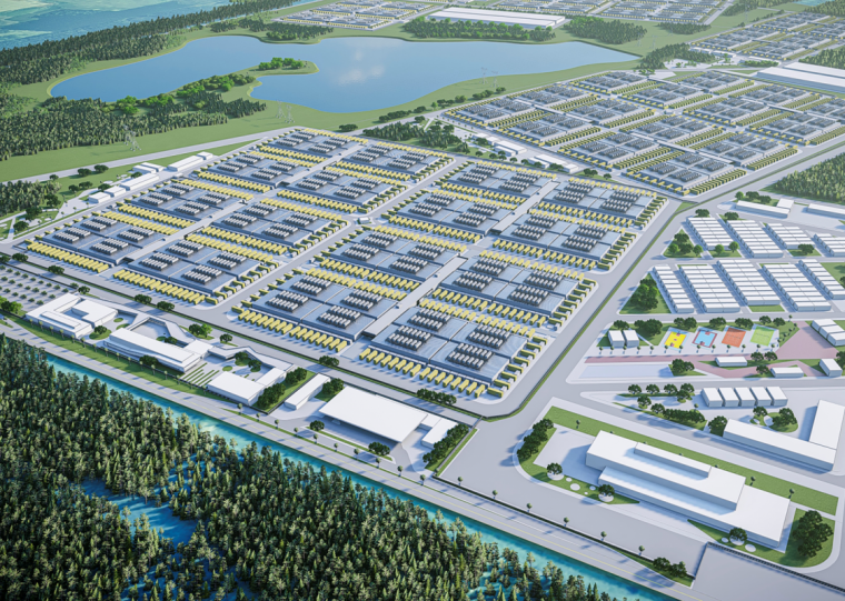 Maquete eletrônica projeta como será a cidade dos data centers a ser implantada em Eldorado do Sul