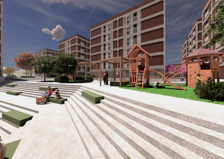 Trabalho da aluna Caren da Silva Vasques, do curso de Arquitetura e Urbanismo da UniRitter, propõe a criação de uma "Praça Alagável" no 4º Distrito, em Porto Alegre