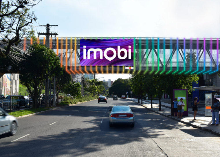 Acima, simlação da passarela digital que será instalada ainda no primeiro semestre