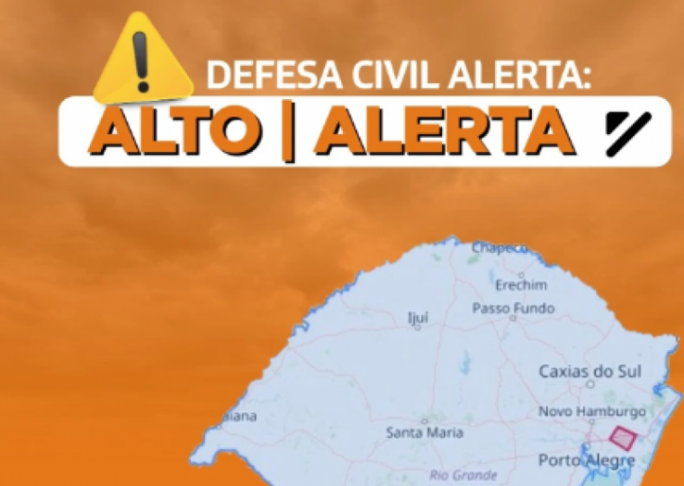 O órgão utilizou a cor laranja na divulgação dos comunicados, o que classifica o potencial de risco como alto, e pede que a população na área de risco esteja preparada para eventuais intercorrências
