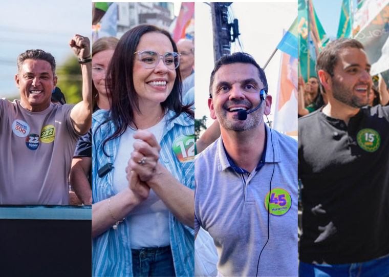 Com sábado ensolarado, candidatos aproveitam para fazer caminhadas e carreatas ao lado de apoiadores